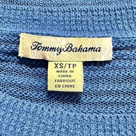 Tommy Bahama Blue Sea Grass Sweater Size XS - Picture 3 of 6